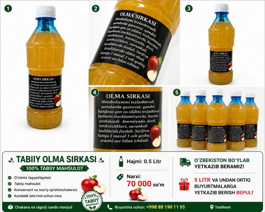 Olma sirkasi tabiiy maxsulot