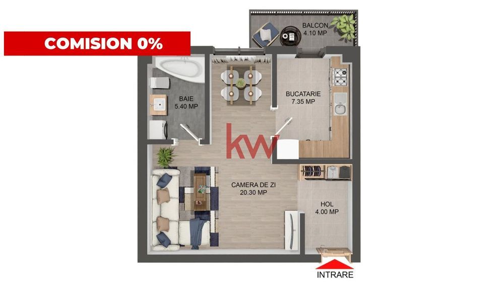 Apartament 1 camera | 36 mp | Parter | Parcare inclusa | Valea Lupului — fotografia 1