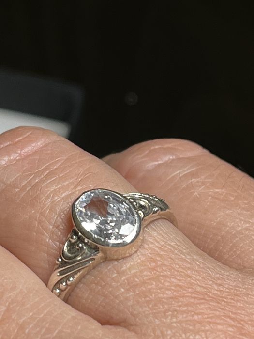 Пръстен от сребро 925 със светло син топаз