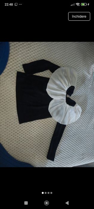 Bluza cu guler larg de cămașă 92/98