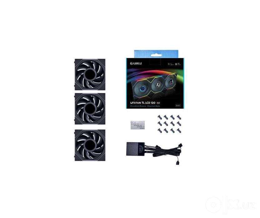 ' Вентилятор Lian Li UNI FAN TL LCD FLEX 120mm Black (3 pack)