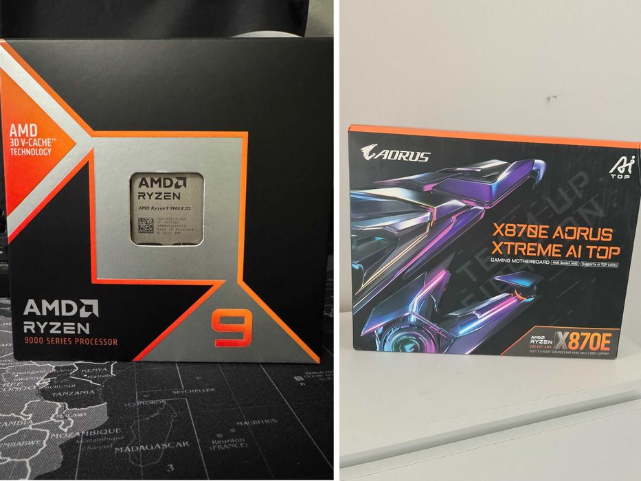 AORUS X870E Xtreme Ai Top + Procesor AMD Ryzen 9 9900X3D 4.4GHz Box
