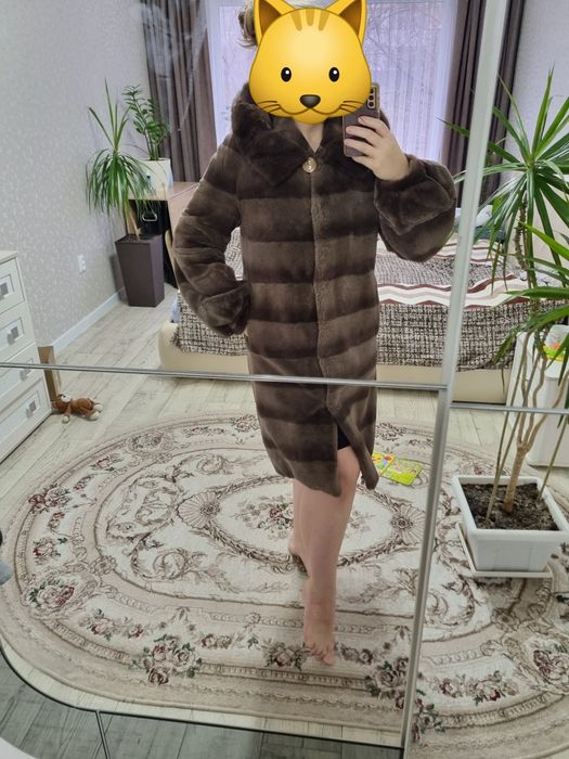 Шуба бобёр с норкой размер 46-48