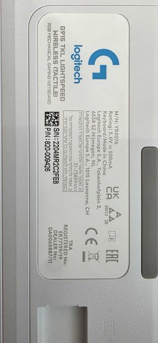 Tastatura Gaming Logitech G915 TKL Lightspeed Wireless