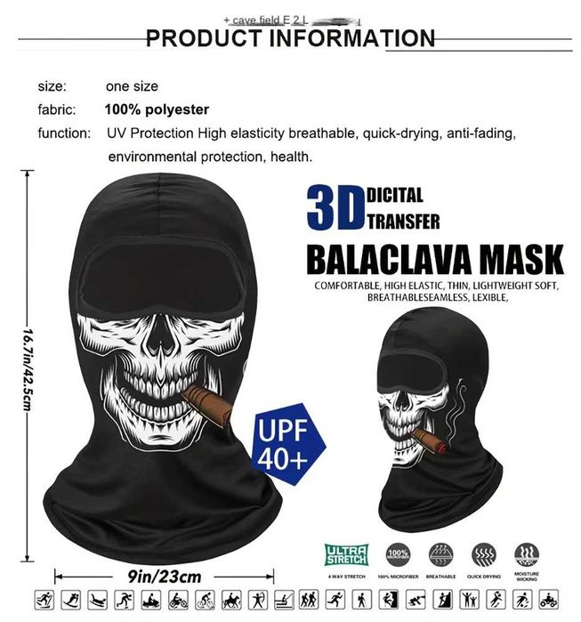 Маска за лице Balaclava , Бандана маска за лице , фулфейс маска
