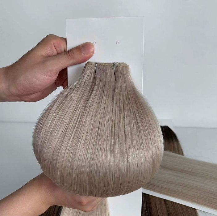 Гъста 220грама коса за зашиване с невидима тънка основа