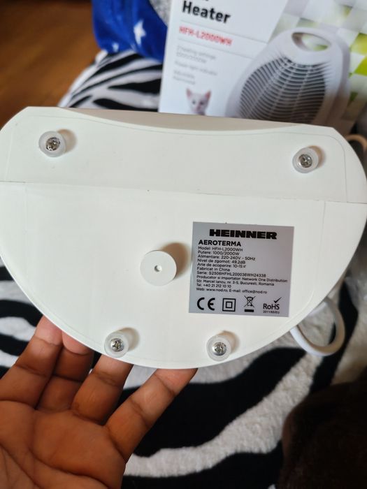 Aerotermă 1000 /2000 W Protecție pentru încălzit camera