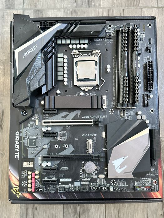 i7-9700K & Z390 AORUS ELITE　2点セット Kit Gigabyte Z390 Aorus + i7 9700k + 16GB DDR4 Lenauheim • OLX.ro