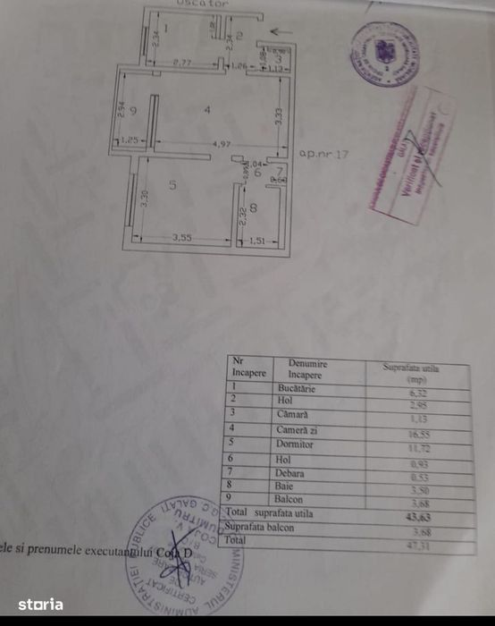 Apartament cu 2 camere Tiglina I