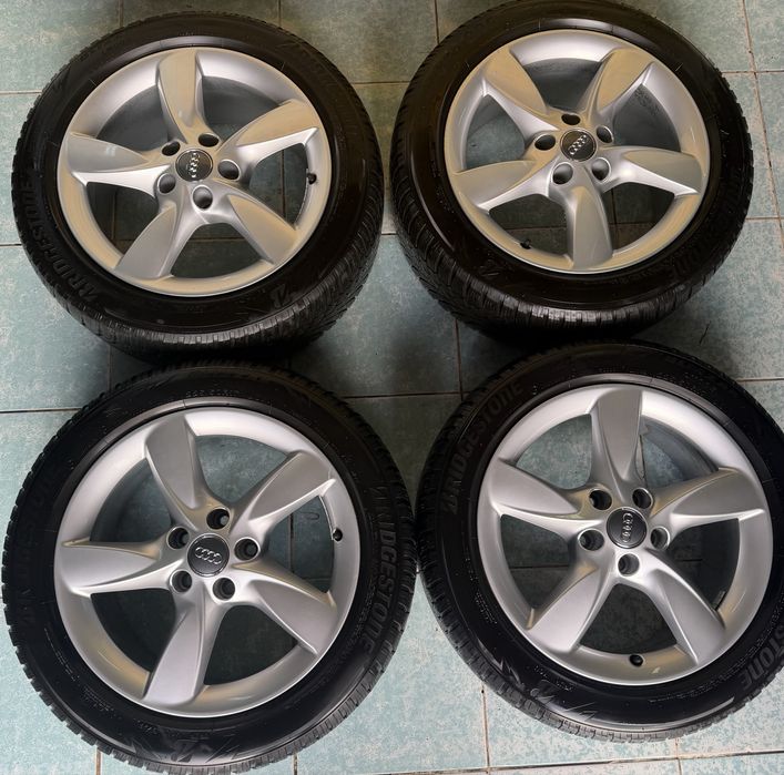 Jante aliaj R17 originale AUDI A4 A5 A6 225/50/17 Bridgestone M+S