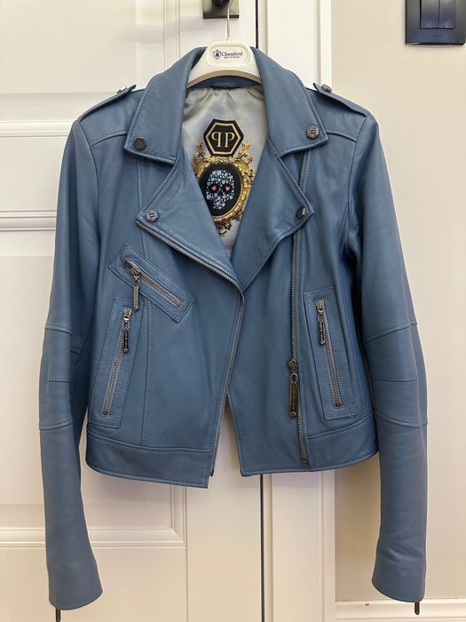 Женская натуральная кожаная куртка, размер S