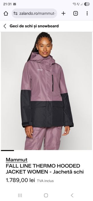 Geaca dama Ski Mammut Fall Line HS Thermo marime S