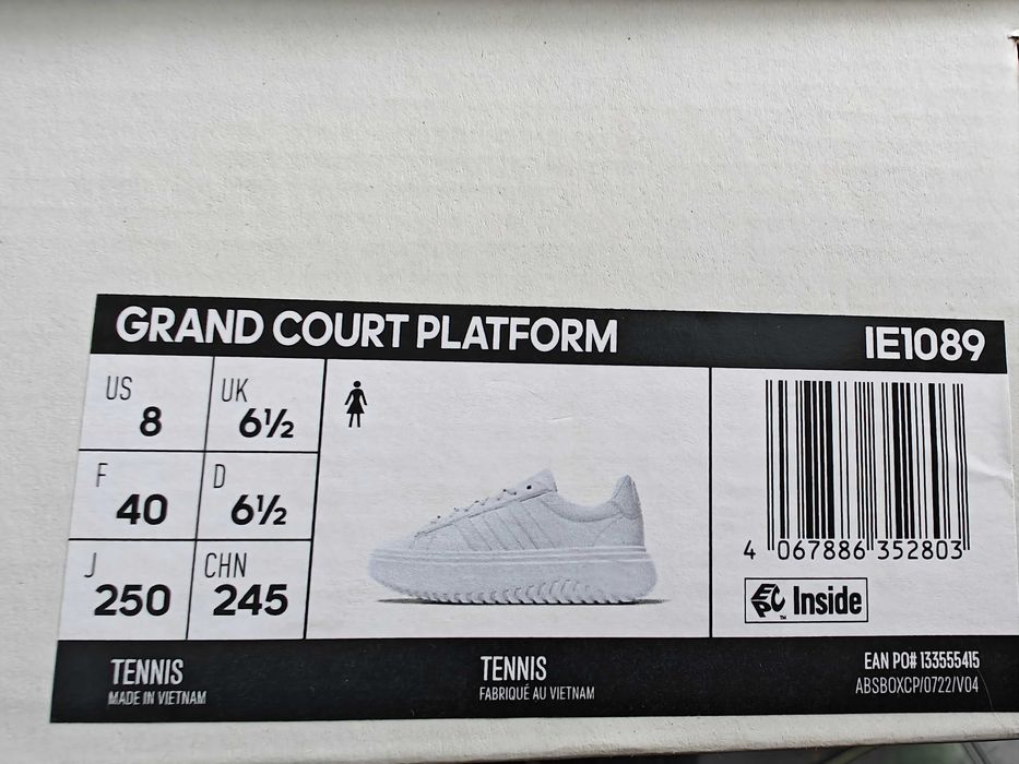 Grand court platform Adidas #40
