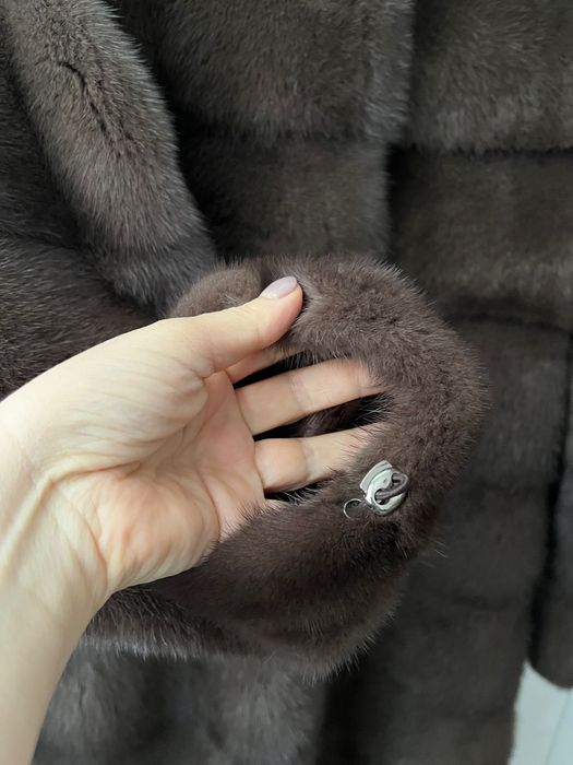 Haina blana vizon naturala m/l