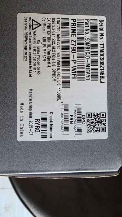 Placa de baza ASUS PRIME Z790-P WIFI, Socket 1700