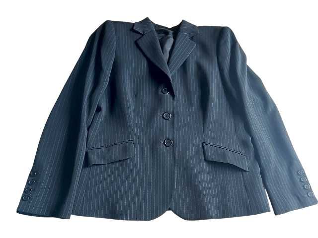 Sacou negru elegant cu dungi albastre mărimea M-L / Office casual