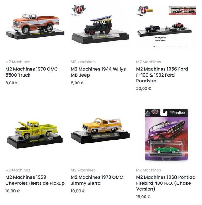 BM Creations, Greenlight, Kyosho, M2 Machines, Majorette (1:64 нови)