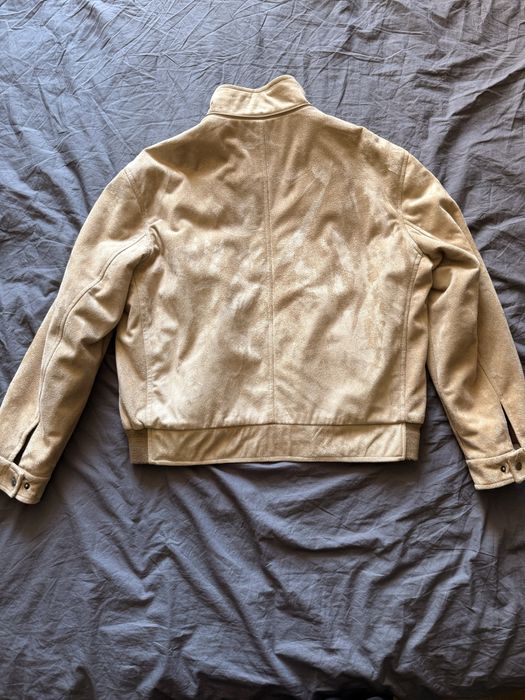 E.A. Emporio бежово яке велурен ефект размер L/XL