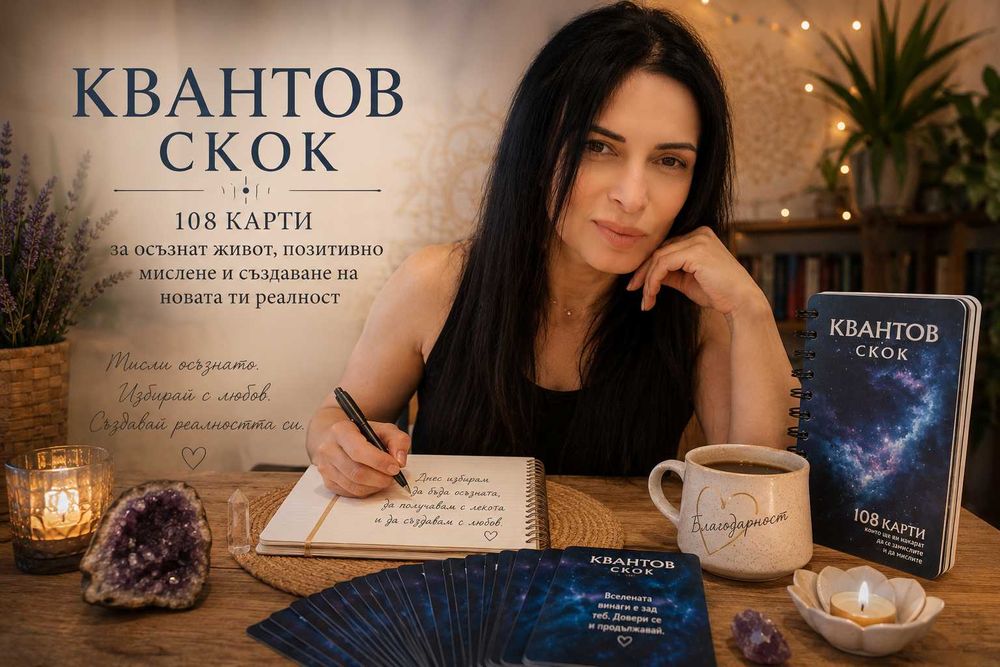 „Квантов скок“ – 108 карти за осъзнатост, позитивно мислене и личностно развитие