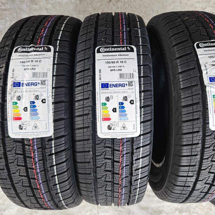 4 бусови гуми 195/65R16C Continental VanContact 4Season 104T DOT3825