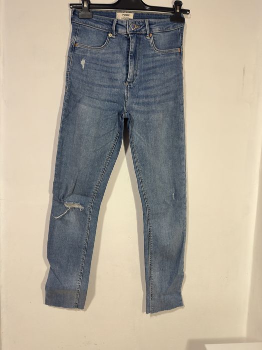 Blugi skinny, cu talie înaltă, albaștrii, Tally Weijl, S(36)