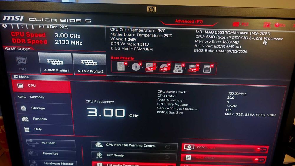 Процесор AMD Ryzen 7 5700X3D, 8 Cores (Up to 4.1GHz), 96MB AM4
