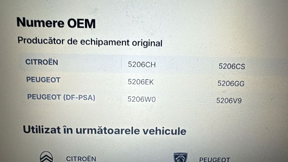 Vand telescoape Citroën