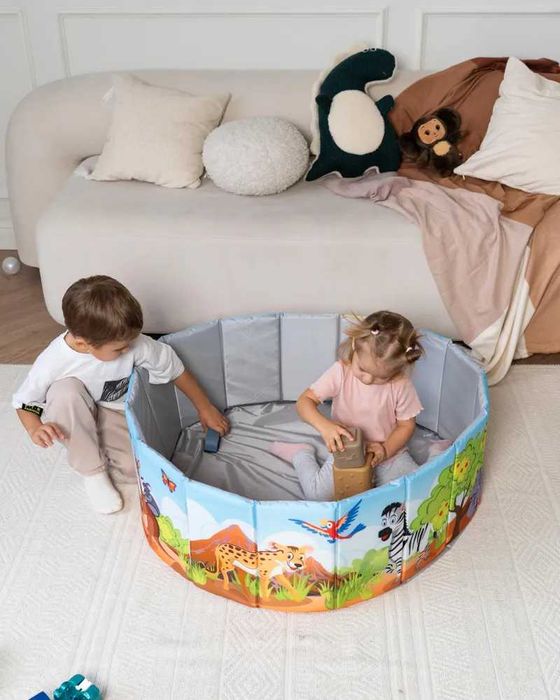 Детский сухой бассейн без шариков, манеж игровой 100/35 см