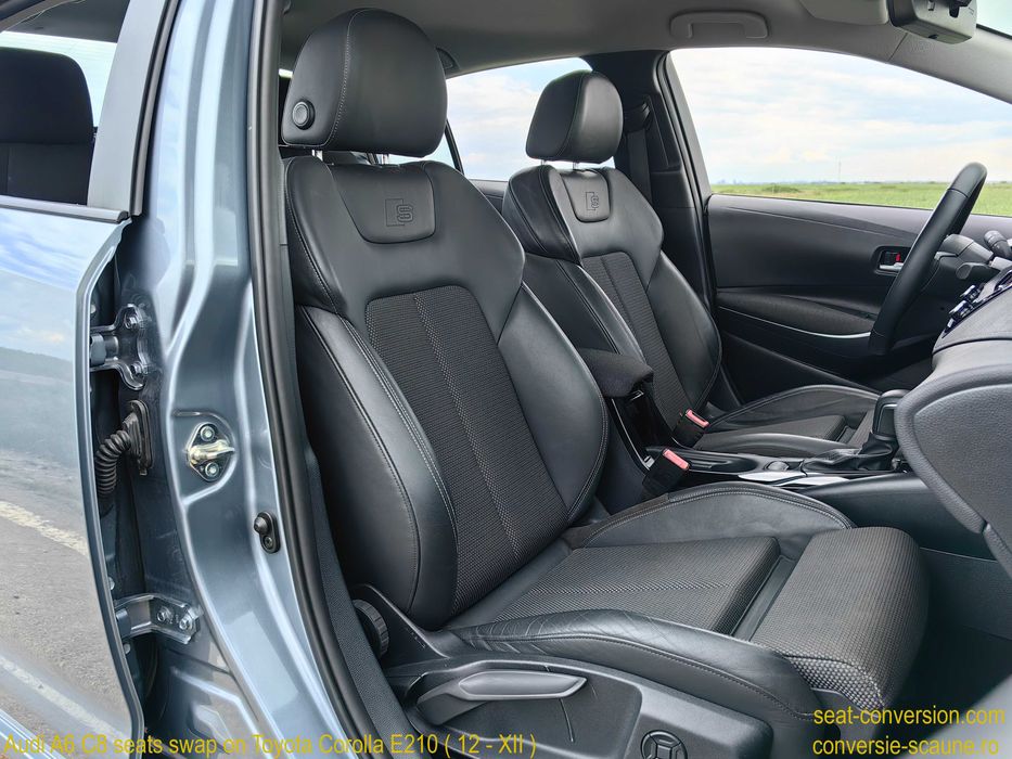 Sistem adaptare scaune de Audi A6 C8 pe Toyota Corolla E210 (12 / XII)
