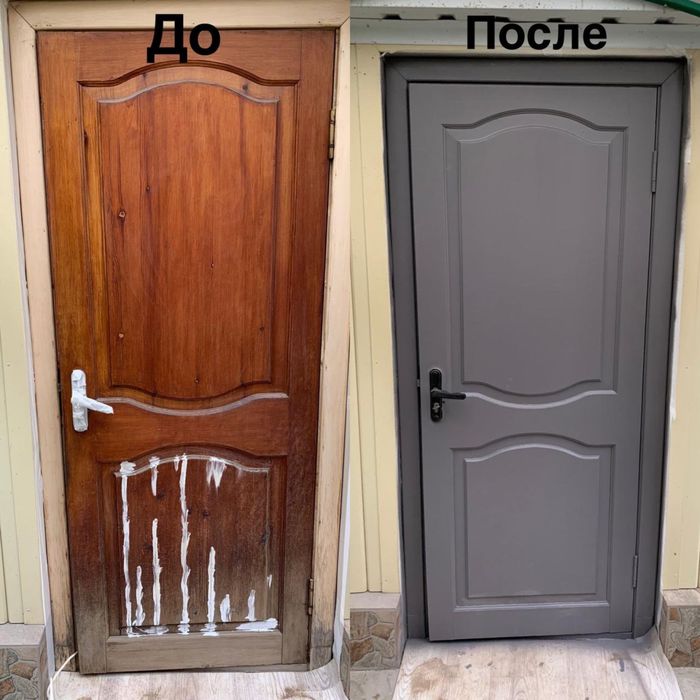 Покраска двере, мебели и деревянных изделий