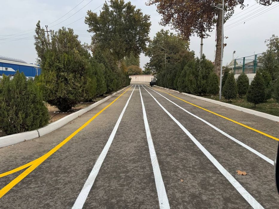 Yo'l yotiq chiziqlarini chizish xizmati