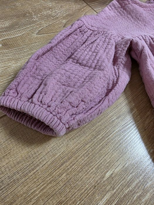 Next rochie bebe 3-6 luni mov cu lebada