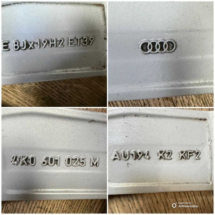 JANTE Audi 19 SET roti complete  Audi A6 A7 A8 Q5 cu anvelope 19 245 45 19 Continental 7mm