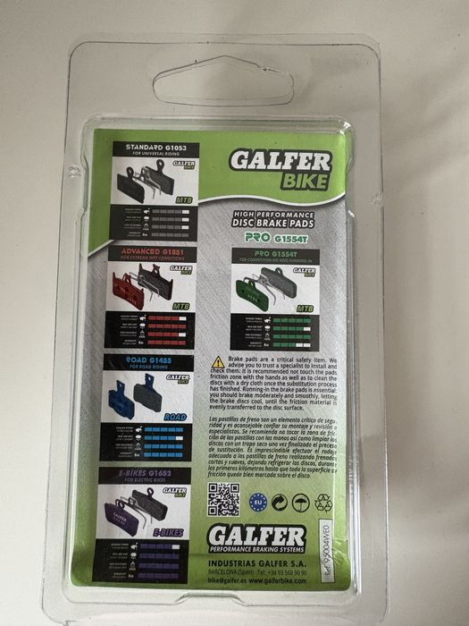 Plăcuțe frână disc GALFER – NOI, sigilate AVID ELIXIR 1,3,5,7 XX, X0