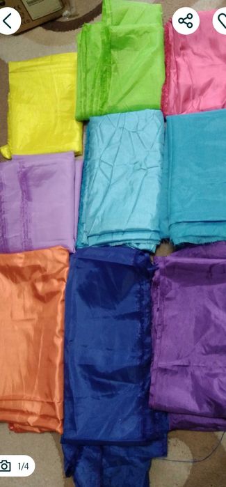 Отрезы тканей б/у