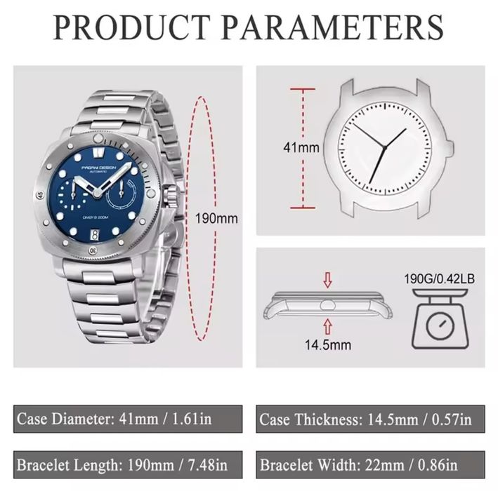 Ceas Diver 200M Pagani Design Automatic IMPECABIL Full box