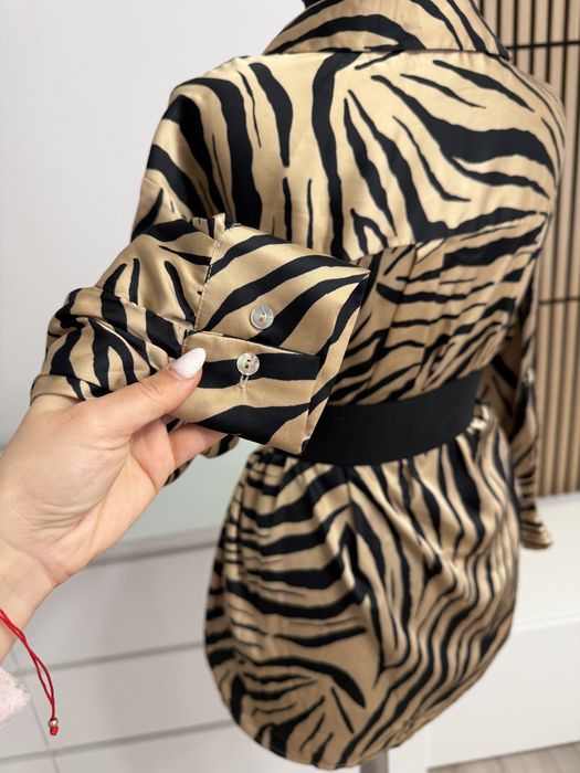 Camasa bluza satinata animal print