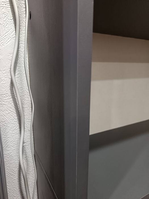 Шкаф стеллаж серый