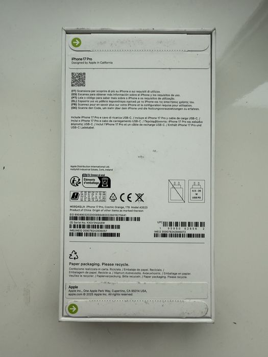 Iphone 17 pro/1 Тб