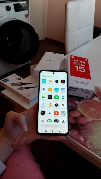 в гаранция redmi note 15 black 6GB ram 128GB + подарък заден кейс