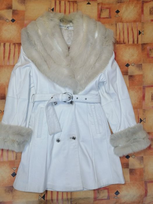 Кожено палто с пух от ЕСТЕСТВЕНА кожа