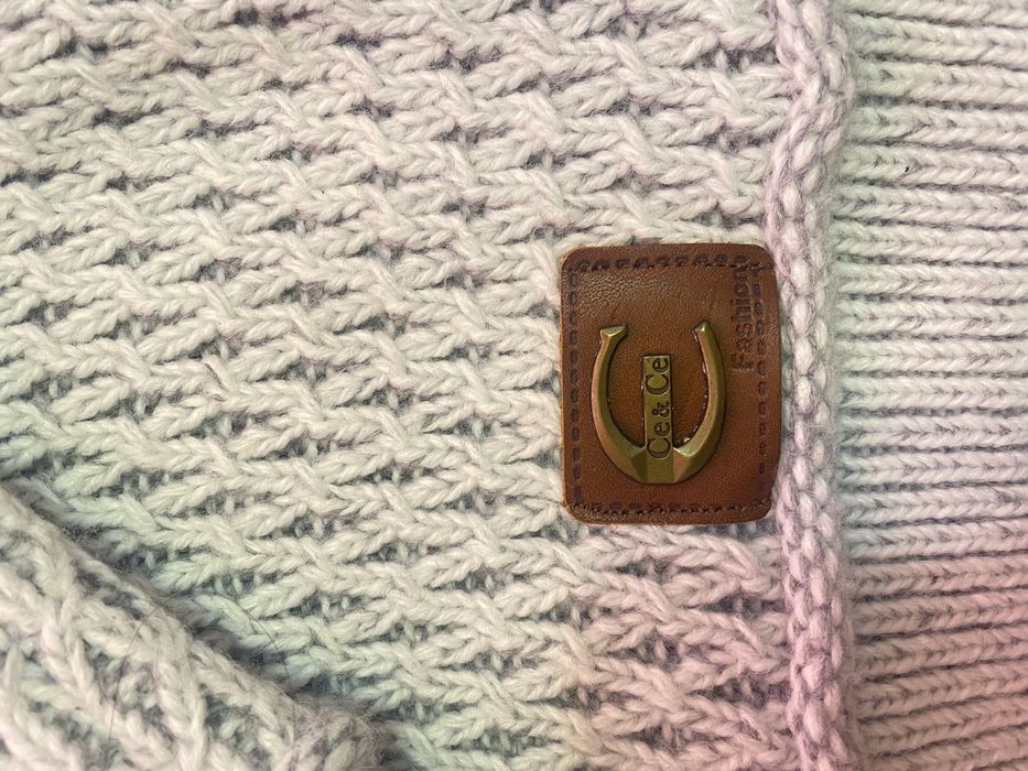 Zip up пуловер, next пуловер, бял пуловер с яка