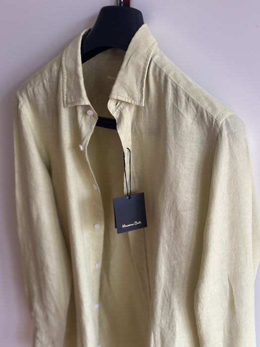 Massimo dutti - 100% лен - LIME - размер М