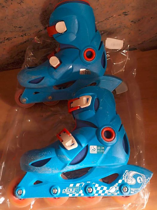 каска за колоездене S и ролери Oxello 32-34 от Декатлон