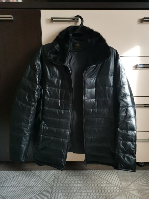 Продам пуховик кожаный