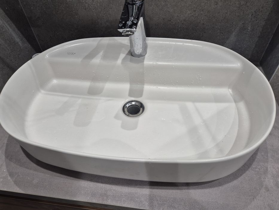 Бяла мивка купа мат 60см за баня