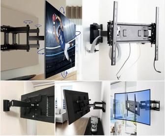 Установка кронштейнов и тв