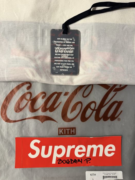 Kith X Coca-Cola Water Vintage Tee - White - L - KH3864-101