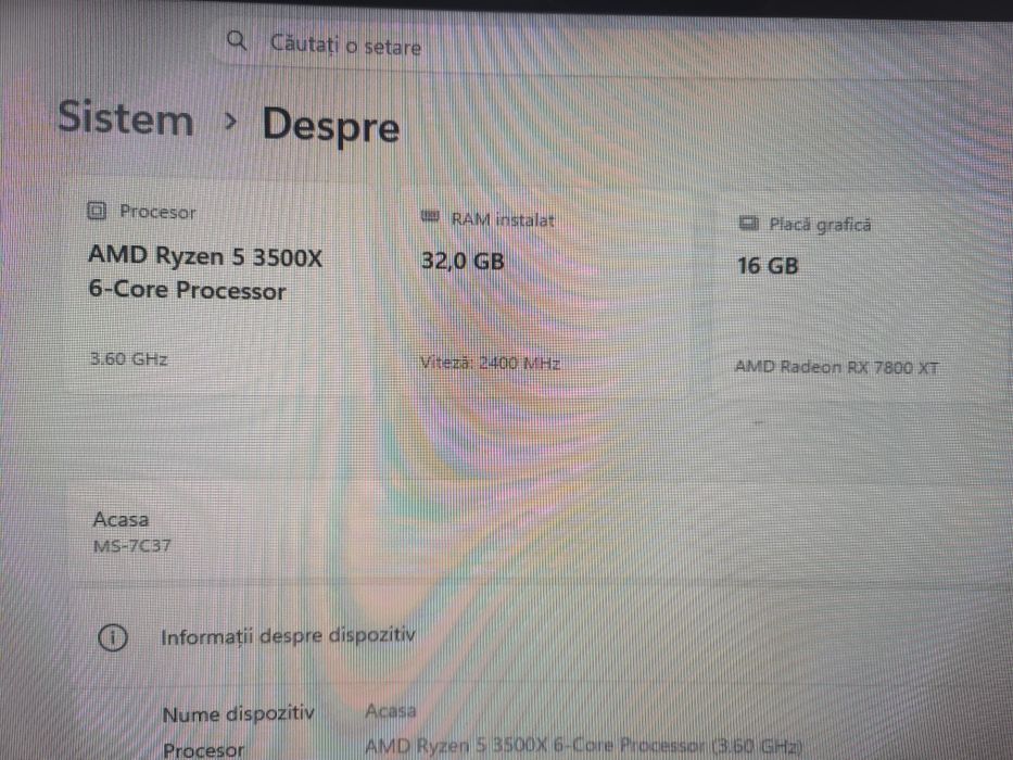 AMD Ryzen 5 3500X , Cache level: 35 MB