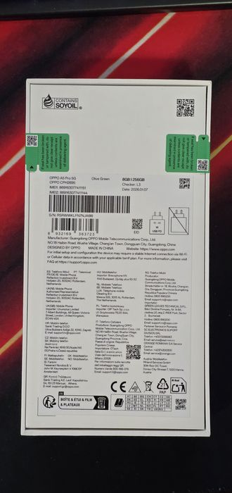 ТЕЛЕФОН Oppo A5 Pro 5G 256GB 8GB RAM ЧИСТО НОВ + POWER BANK